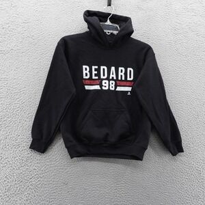 500 Level Connor Bedard Chicago Blackhawks Youth Hoodie Black Medium‎ NEW